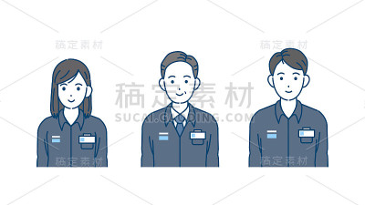 便利店工作人员插图