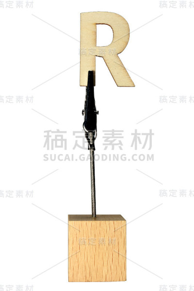 字母R和卡片架