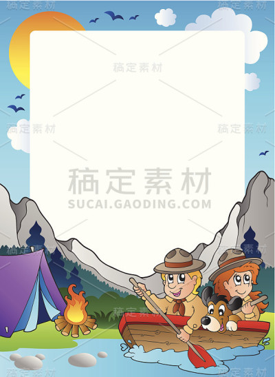 夏季框架与童子军主题4