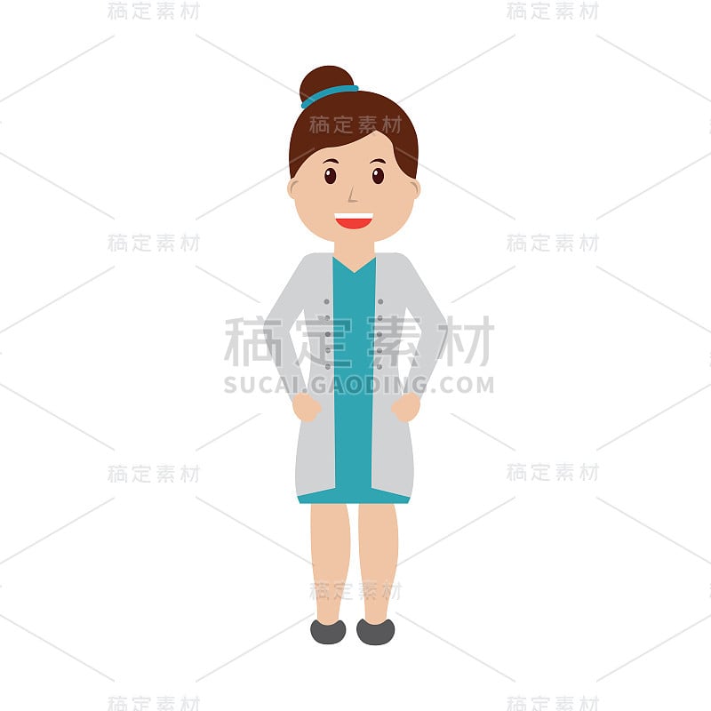 女医生保健图标形象