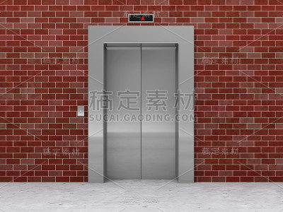 现代的闭门电梯