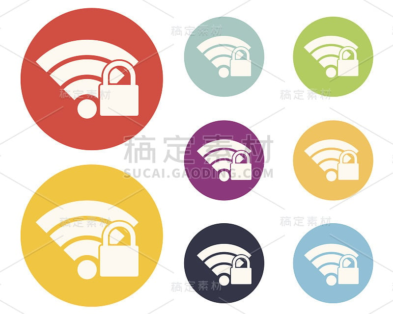 Wifi锁定图标符号