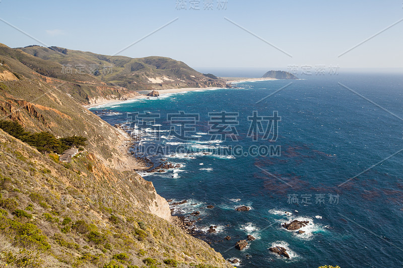 夏天的加州海岸线