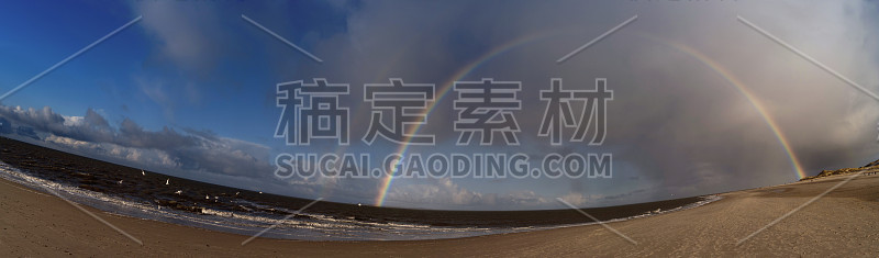 德国北弗里斯兰岛的全景