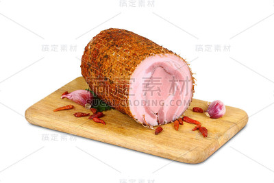 盛有香料的火腿