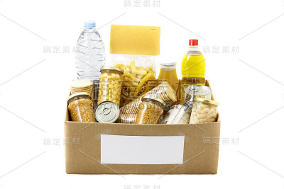 捐款箱里的食物