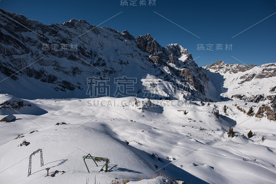 瑞士的冬季景观