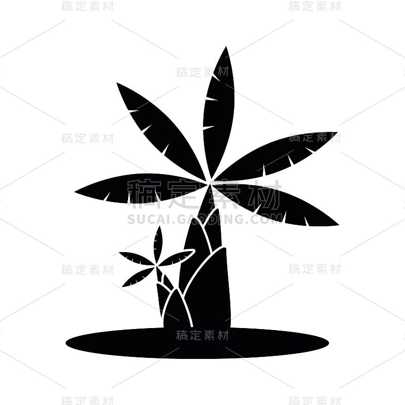 香蕉树的图标