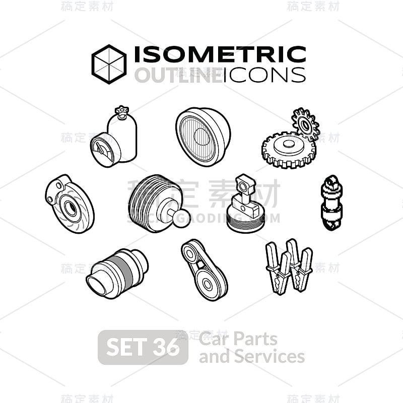 等距轮廓图标设置36