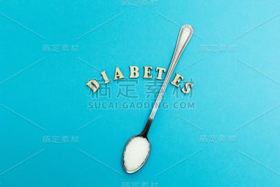 糖尿病、概念。匙糖。