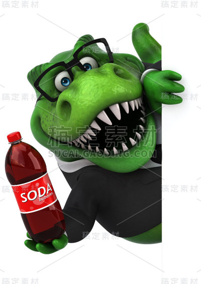 有趣的Trex - 3D插图