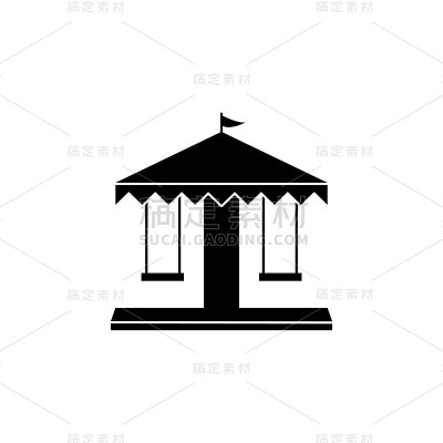 旋转木马图标。元素游乐园概念和web应用程序。图标用于网站设计和开发，应用程序开发。溢价图标