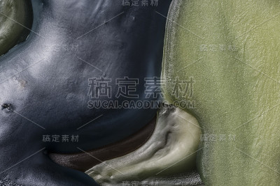 干燥溶解蜡抽象形式宏观特写