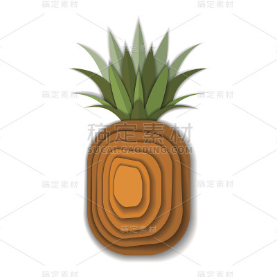 纸艺术菠萝。