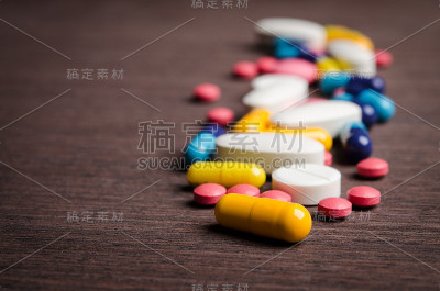 药丸胶囊的特写