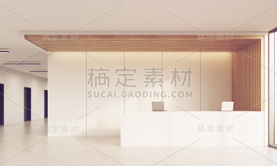 走廊阳光接待处正面视图