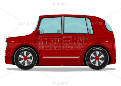 红色的车