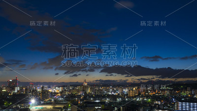 大分市一带，山水拂晓