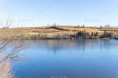 乡村景观，都灵山的全景