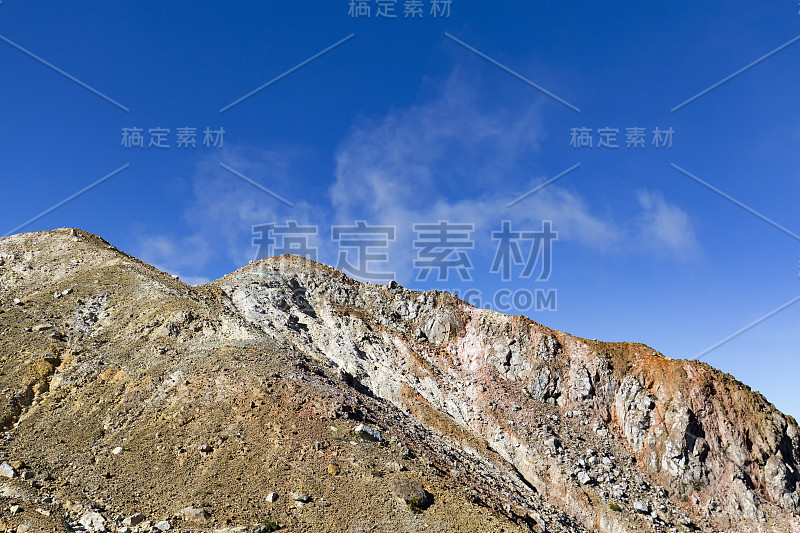 埃贡火山贫瘠的火山景观