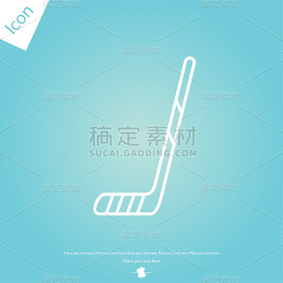 曲棍球棍线图标