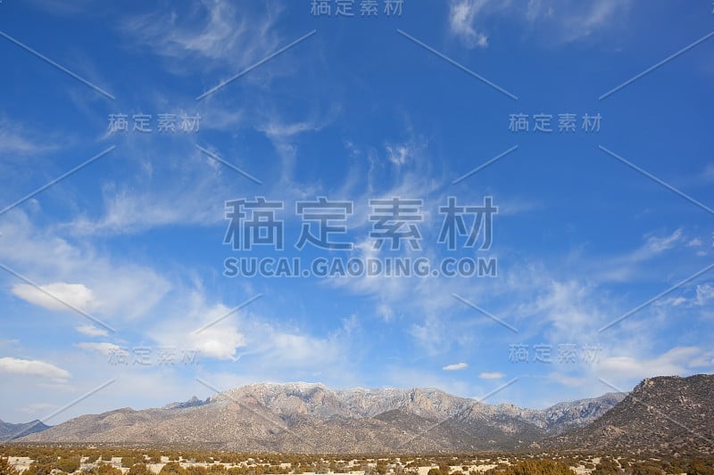 沙漠山地景观天空