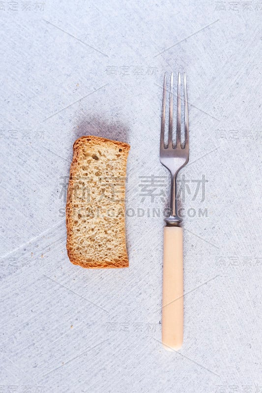 饮食面包。健康的食物