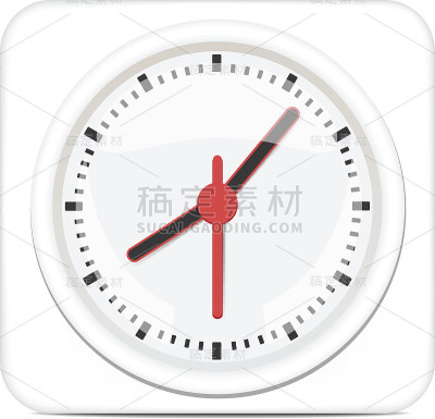 矢量白色桌面时钟