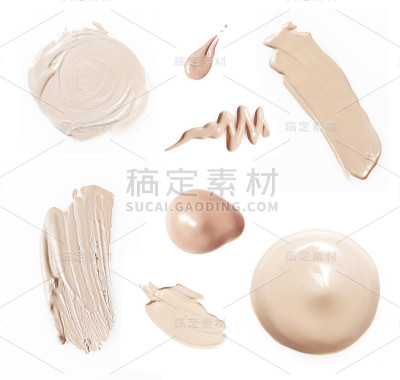 液体粉底/腮红上白色的背景