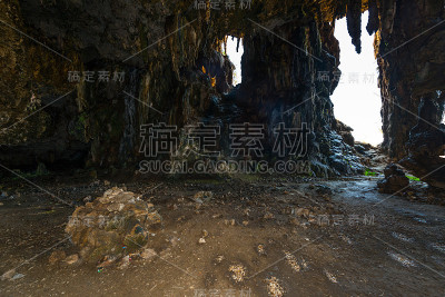 洞穴Degub，索科特拉岛，也门