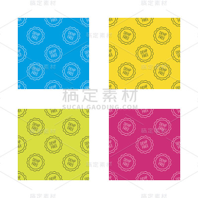 DEHP免费图标。无毒塑料标志。