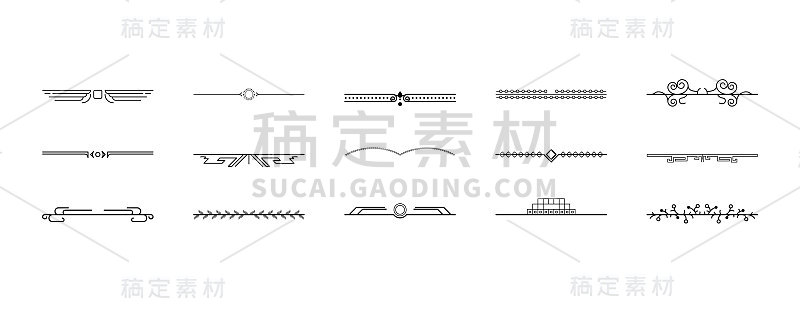 设置黑色简单线条集合涂鸦边界元素向量设计风格草图孤立的插图为横幅