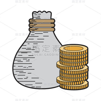硬币现金装袋子