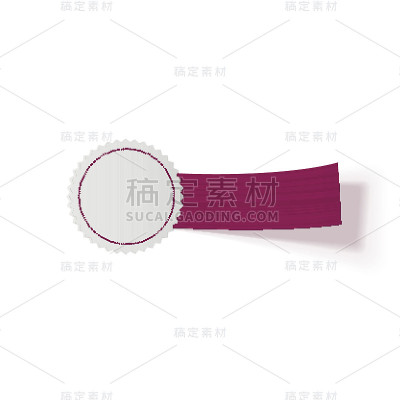 销售徽章模板上的紫色丝带