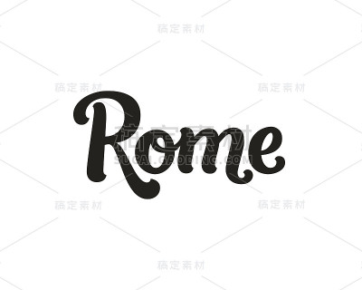 罗马，现代的字母符号。