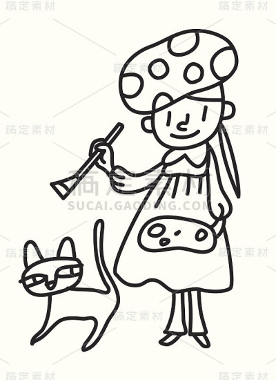 小艺术家和猫