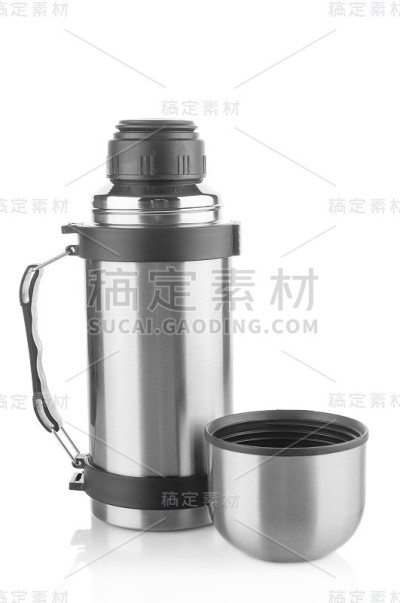 白底热水瓶特写