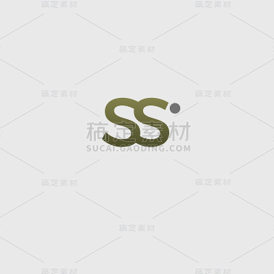 双字母S金色元素设计