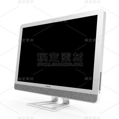 现代All In One计算机隔离在白色背景