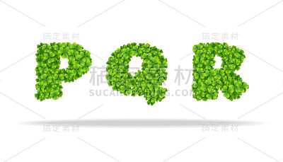 阿尔法特来自三叶草的叶子。字母PQR。