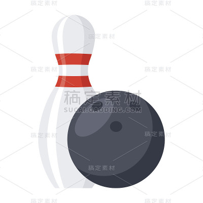 保龄球矢量图标