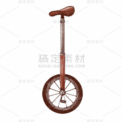 马戏团的单轮杂技自行车