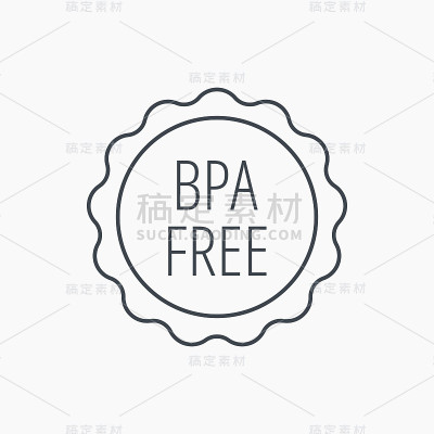 BPA免费图标。双酚a的塑料的迹象。