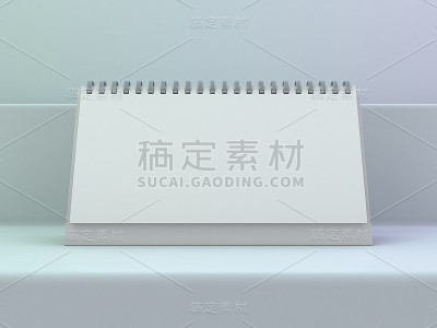 空的台历。模拟豪华设计概念。3 d