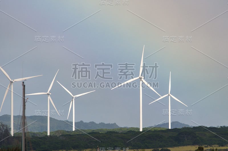 风车和暴风雨天气