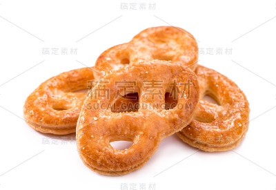 孤立在白色背景上的酥皮