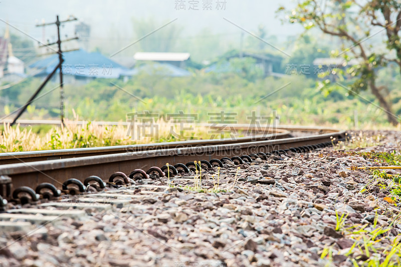 泰国隆汶的铁路特写