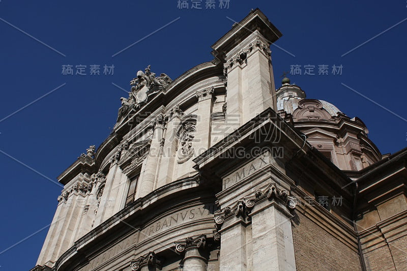 意大利罗马的圣卢卡和玛蒂娜教堂塔(Chiesa dei san Luca e Martina)