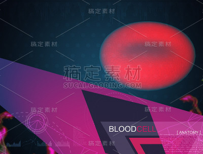 在背景上用x射线绘制的血细胞三维图