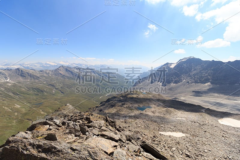 阿尔卑斯山脉的全景图，奥地利